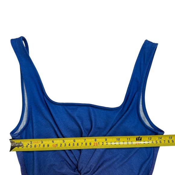 Y2K Ombre Bodycon Mini Dress M Sunset Ombre Tropical Vacation Clubwear Summer - Picture 7 of 8